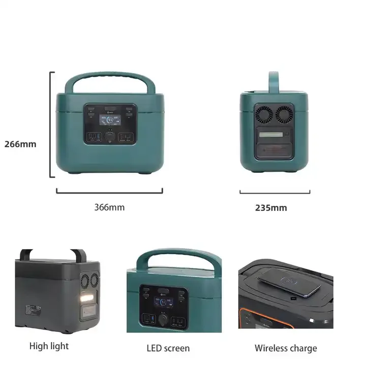 wholesale price 1200W portable battery power station Pure Sine Wave output AC 110/220V outdoor power station