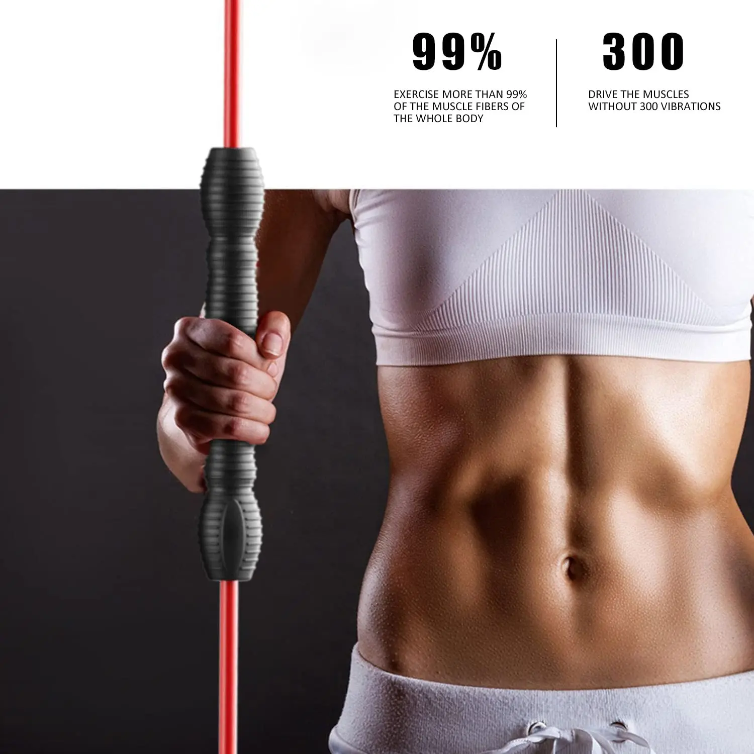 Fitness Elastic Swing Stick Flexi Muscle Vibration Bar Fitness Elastic Stick Training Elastic Rod