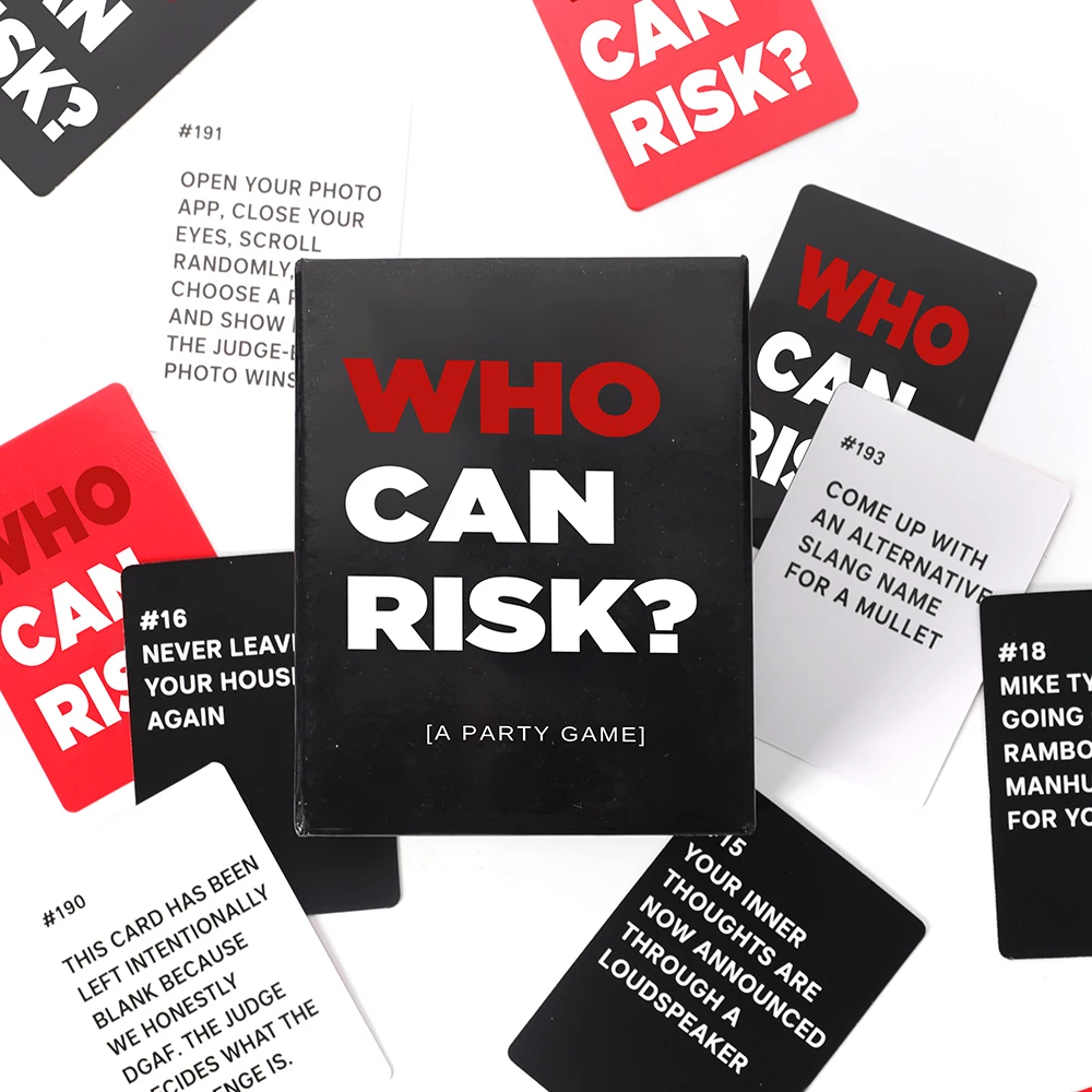 Custom Printing Service Card Game Front and Back Double Both Sides Drinking Playing Game Card For Adults Party