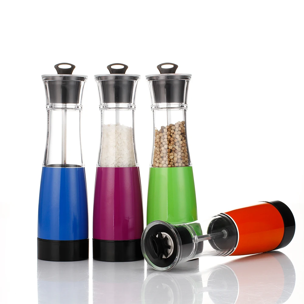 Rechargeable USB ceramic manual spice mill gravity electric salt and pepper grinder