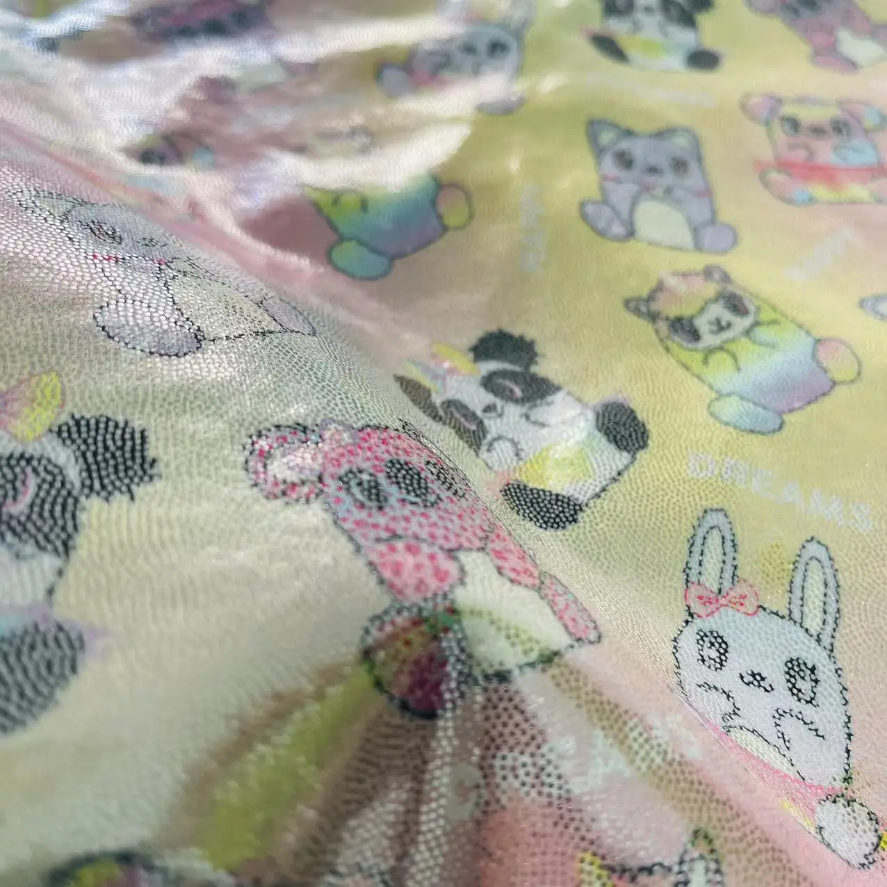 designer fabric custom and digital printed holographic fabric