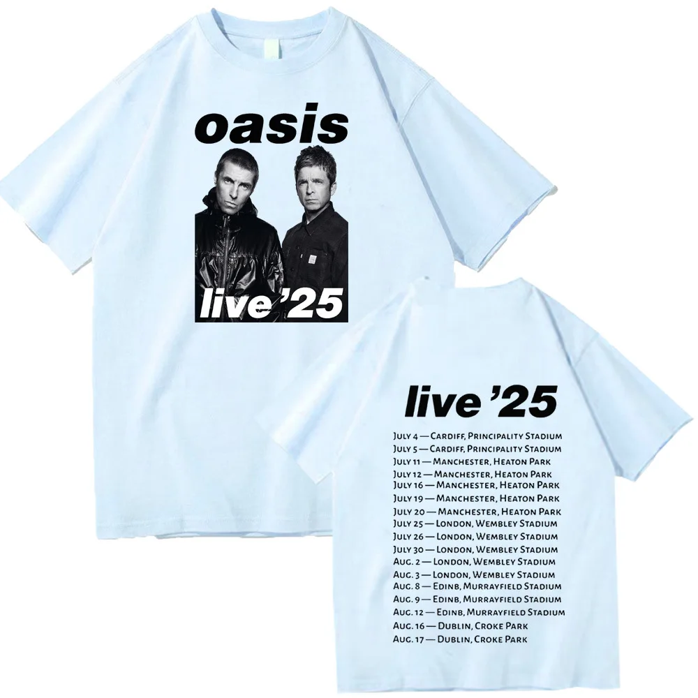 Oasis Live 25 Tour Футболка мужская женская летняя повседневная футболка