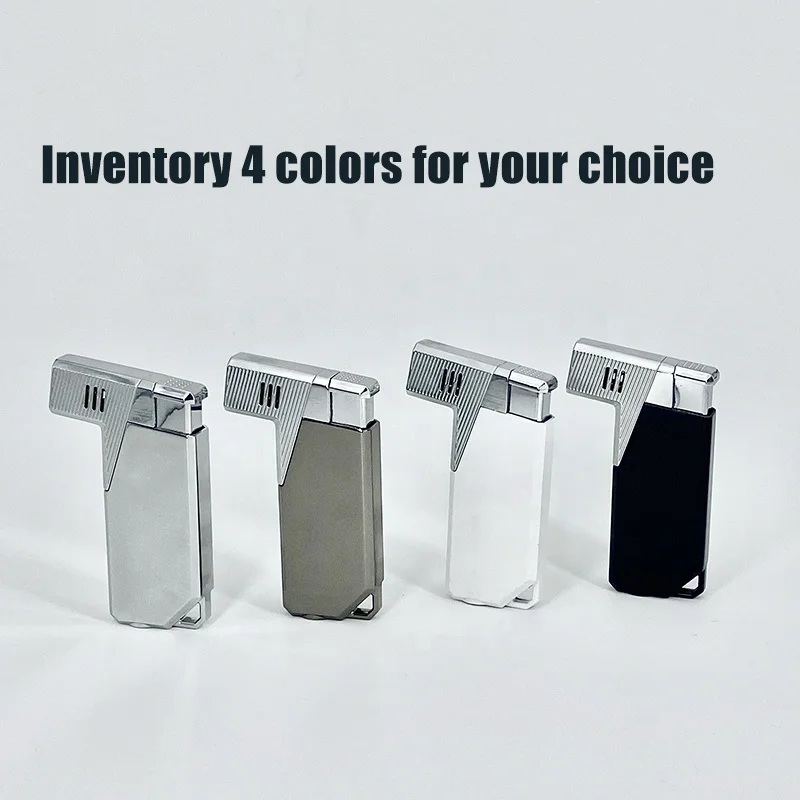 Wholesale custom inflatable torch lighter refillable butane gas two jet flame cigar lighter