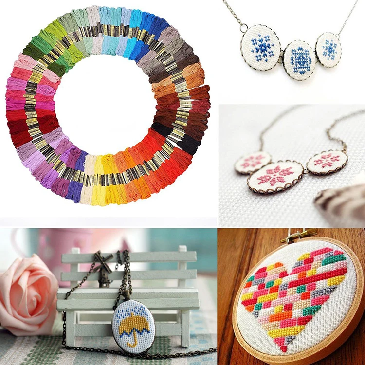 
Embroidery floss friendship bracelet string 150 skeins multi-color cross stitch thread with color numbers 