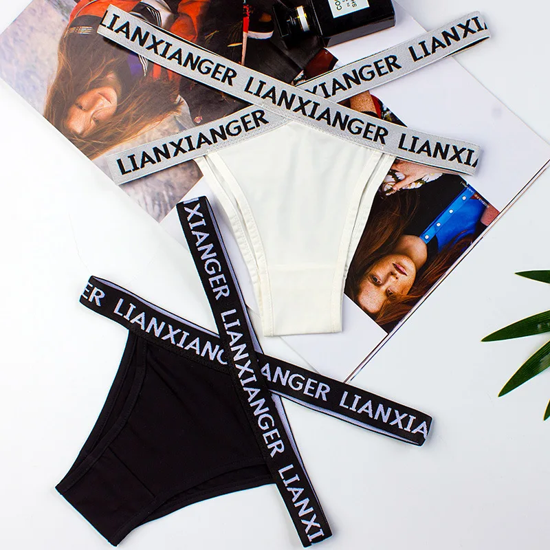 Sexy Panties Women Low-Rise Solid Sexy Briefs Female Underwear Cross Strap Lingerie Ladies G String Thong