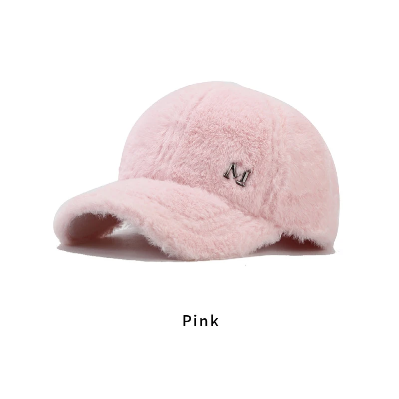 cap hat warm fall and winter outdoor new fashion sports plush baseball cap duck tongue cap letters support customization