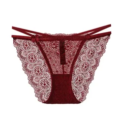High Quality Women Lace Thong Panties String Women Thong G-String Pure Color Lingerie Lace Underwear