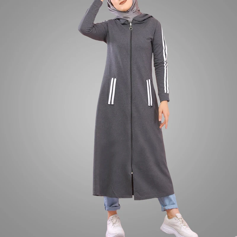 Wholesale Latest Ladies Women Dubai Arab Clothing High Quality Robe Style Long Sleeve Muslim Hoodies Abaya Online