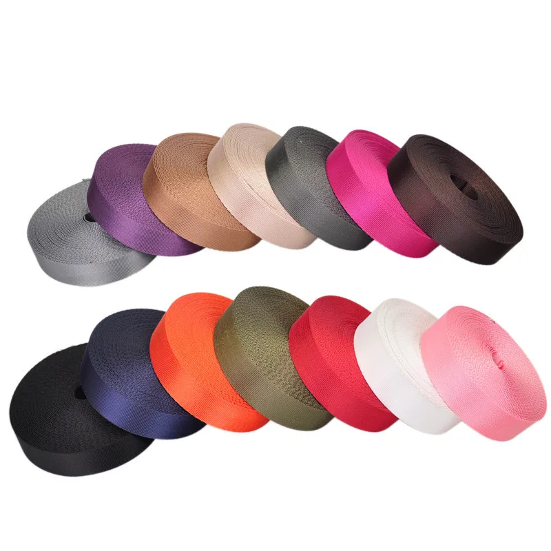 OEM Printed Woven Tape Elastic Webbing Strap Garment Reusable Web Band Cotton Webbing Textile Weaving