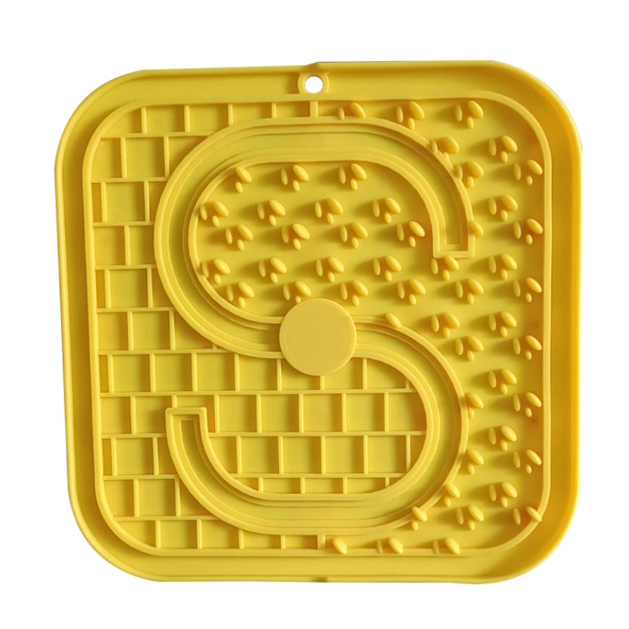 Slow Feed Pad Dog Treat Dispenser Dog Lick Mat Silicone Rubber Lick Mat Enrichment Lick Mat