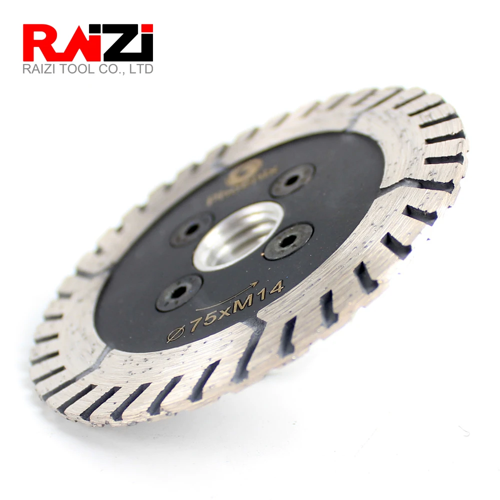 Raizi 75mm115mm125mm Turbo алмазные режущие и шлифовальный диск лезвия для резки гранита с M14 5/8-11 соединение