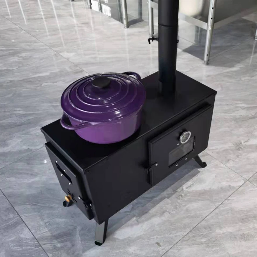 Warmfire  factory price stainless steel wood stove with oven  camping stove portable bell tent stove