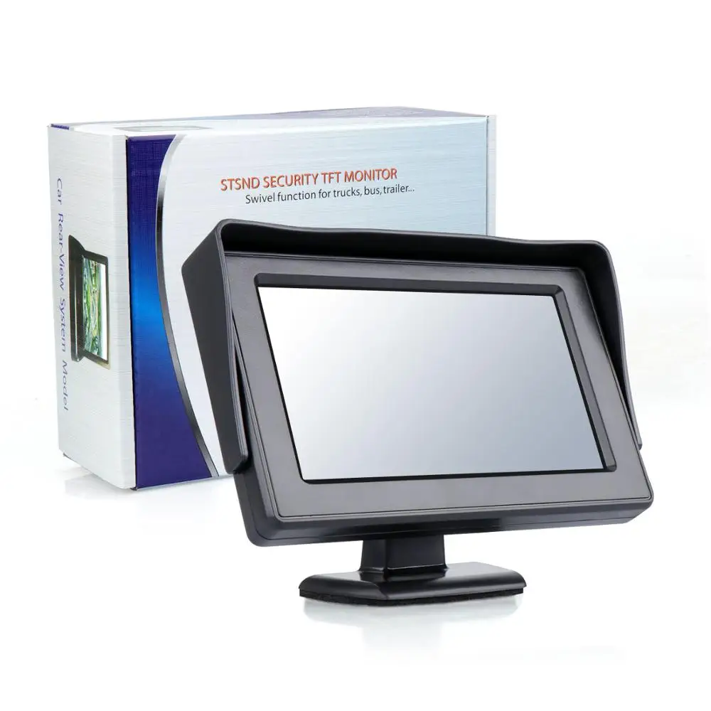 
Factory supply Wire Car Parking Kit With TFT LCD Display Car Monitor Rear View 4.3 inch Mirror Monitor 
