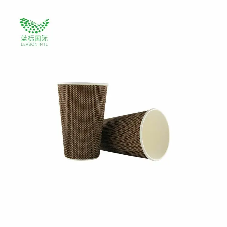 Tea Paper Cups  Hot 12oz Rainbow Paint Double wall Cup With Slide Lid And Straw recyclable material