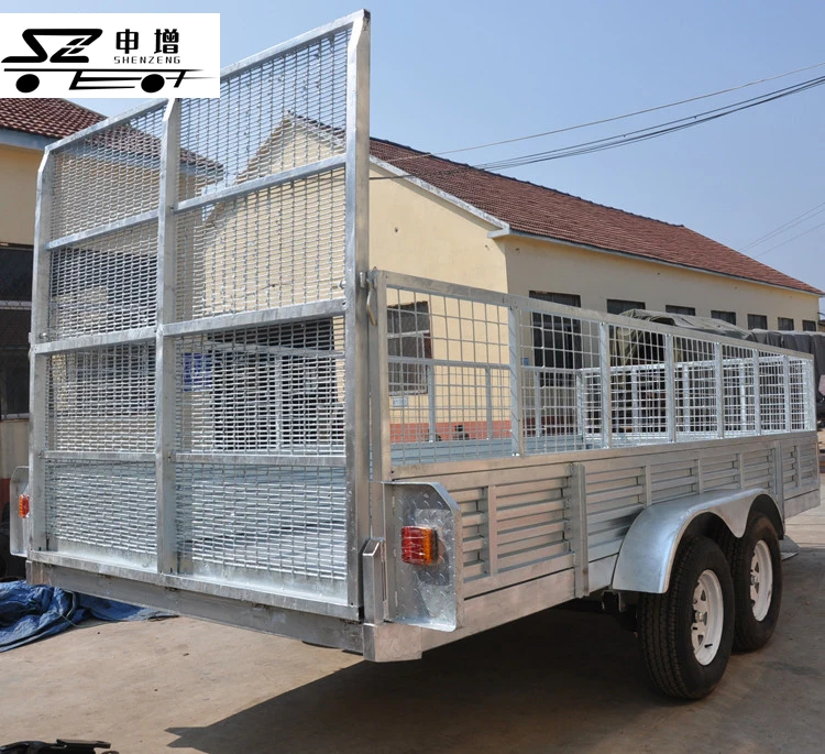 Landscaping tandem Hot Dipped Galvanized 2 Tonne Farm Box Trailer