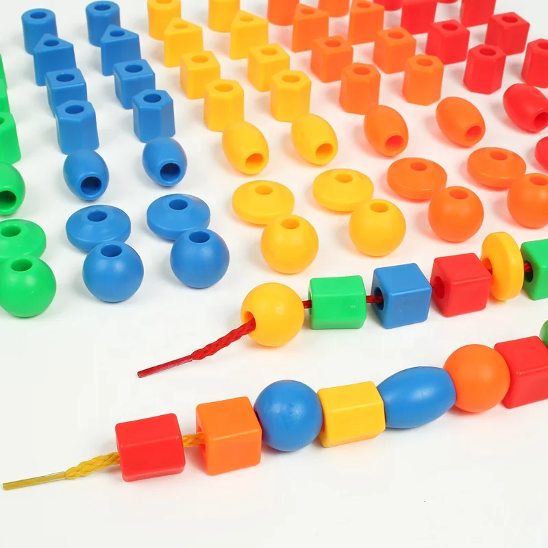 Hot sale diy  toy plastic lacing beads toy educational toys for kids