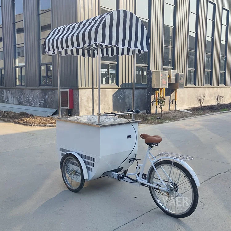 YAER Popular Ice Cream Bike Tricycle Cargo Ice Cream Ice Cream Tricycle Cart For Sale