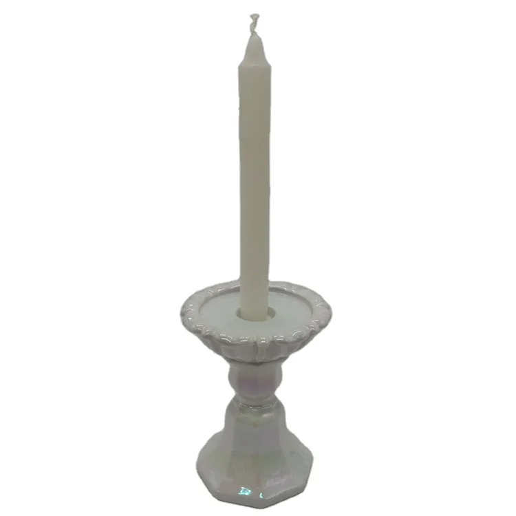 
2021 Factory Out Let Candle Sticker Holder Candlestick Candle Holder Glass Candle Stick Holder Tealight Home Decoration Glazed 