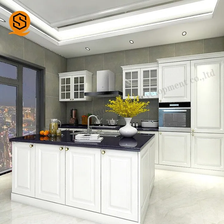 2024 hot sale Customized size color Kitchen Cabinets solid surface high quality modern kitchen counter top