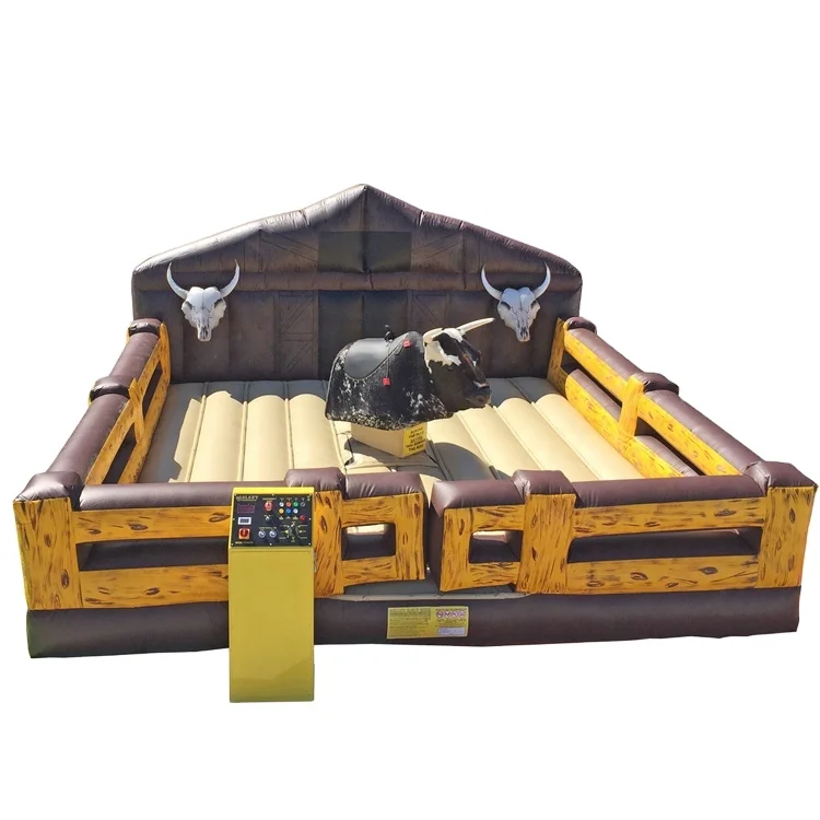 Cheap Kids Adult Inflatable Ride Mechanical Rodeo Bull Riding Mattress Price Machine Game
