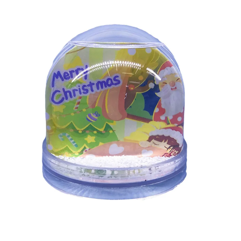 Personalized snow globe liquid photo frame with little piece decoration inside