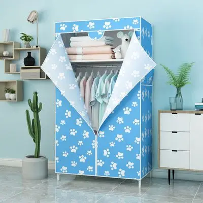 Portable  Closet Organizer Wardrobe Non-woven Fabric Zipper Type Wardrobe  Folding Wardrobe Easy Assemble Clothes Closet