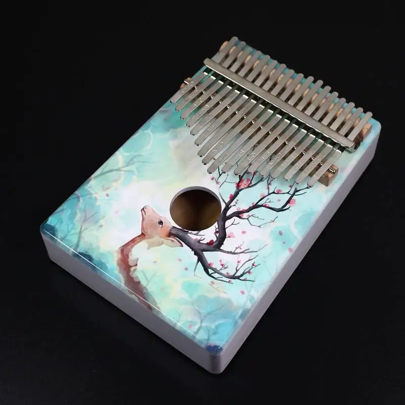 Color painting kalimba musical instrument maple Kalimba 17 Keys Thumb Piano