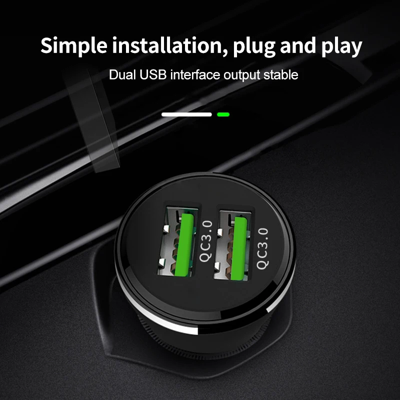  Многофункциональное автомобильное зарядное устройство с двумя USB-портами 2 4 А автомобильные зарядные устройства быстрая зарядка мобильного телефона используемый в автомобиле из алюминиевого