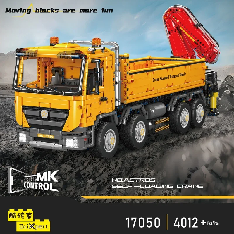 Форма King 17050 технический автомобиль пульт дистанционного управления самозагрузочный кран модель сборки грузовика Детский Рождественский подарок наборы строительных блоков