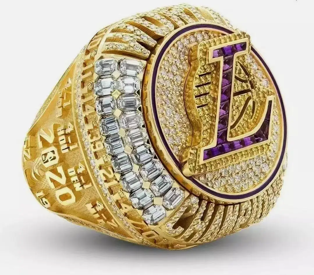 Кольцо 2022 Los Angeles Lakers Championship позолоченное кольцо из цинкового сплава в форме буквы модная коллекция универсальное