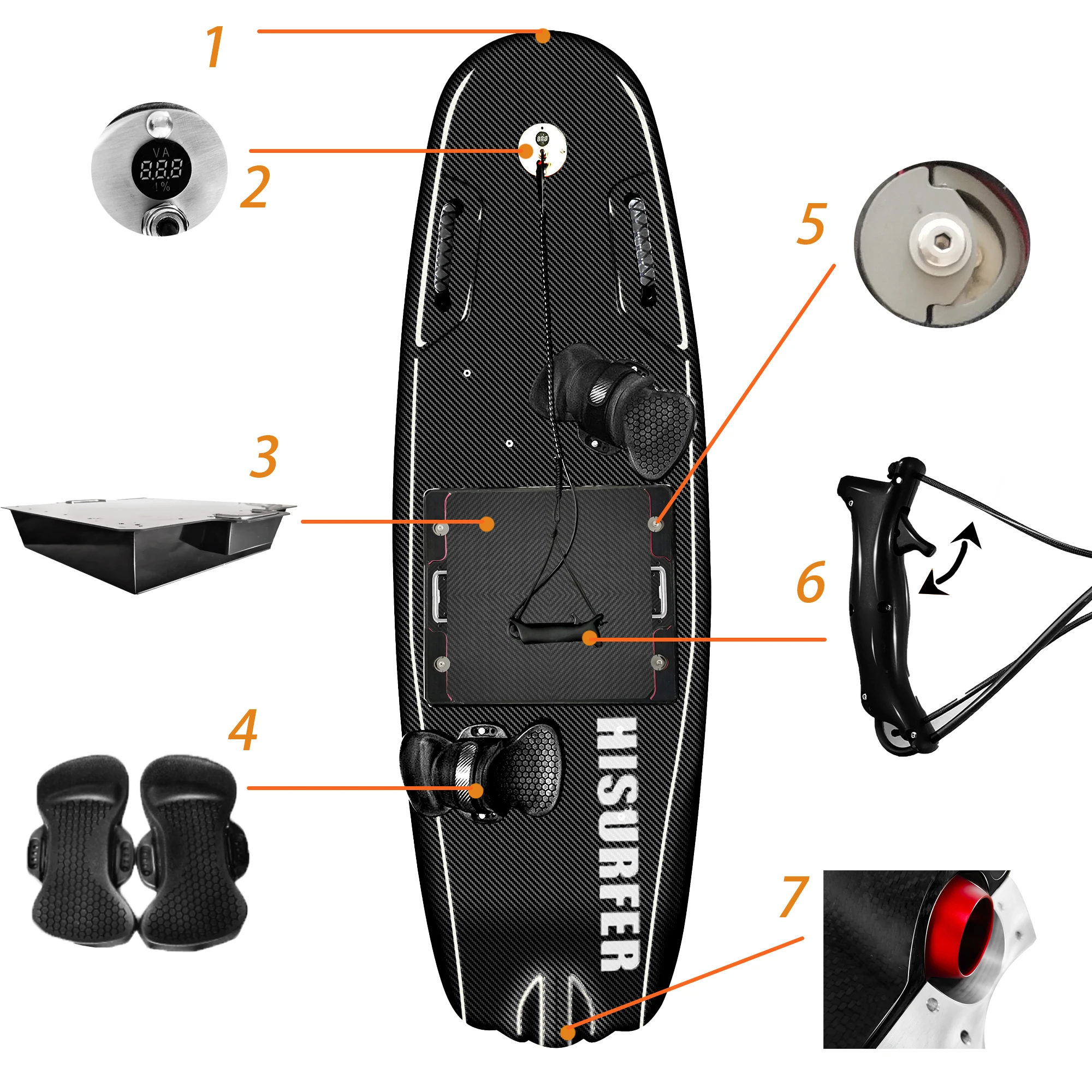 HISURFER Factory direct sales of 2022 new jet-powered powered jet Carbon Fiber Jet Electric SurfBoard