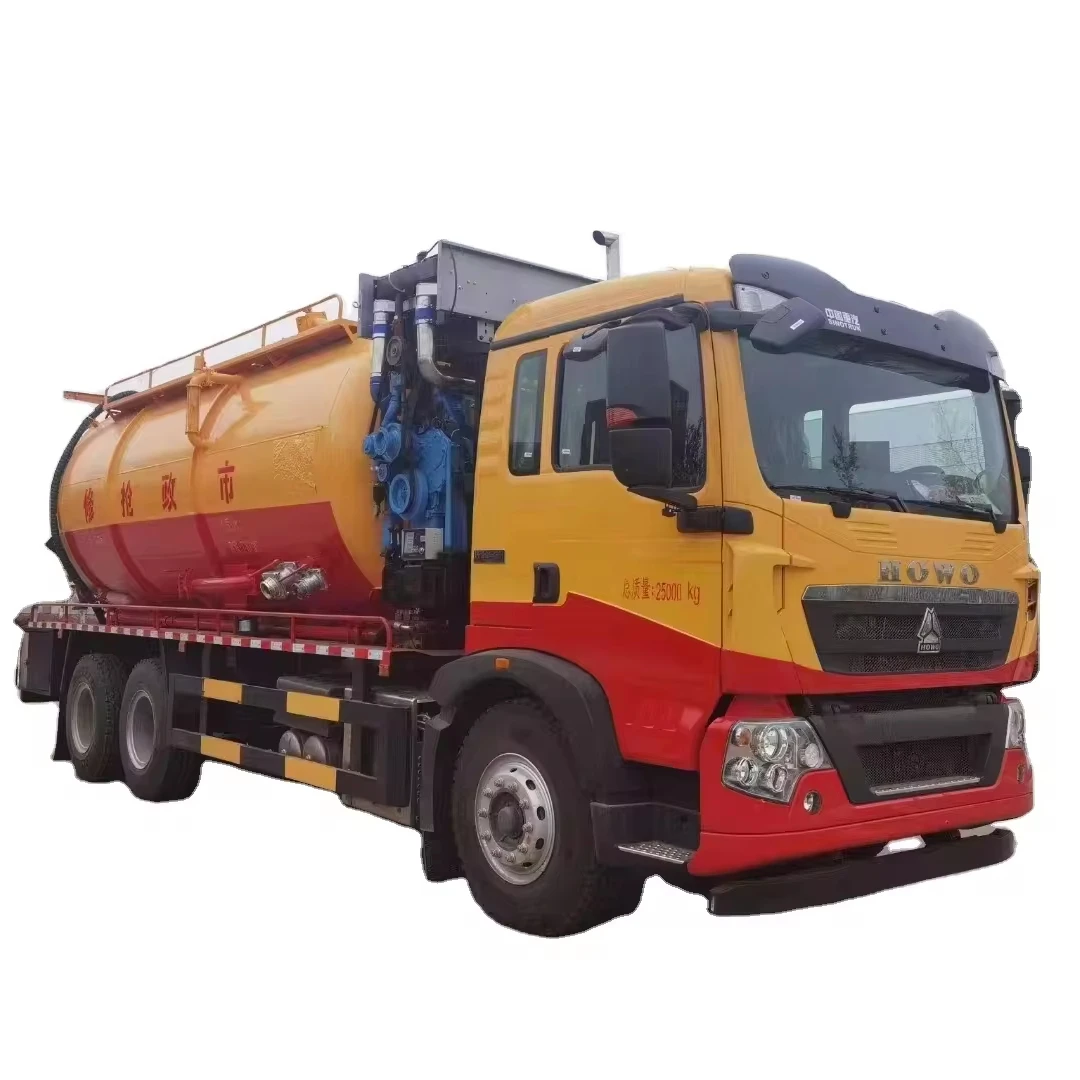 Sinotruk Howo right-hand drive 371 horsepower vacuum suction truck for wastewater and excreta suction cups in the sewer system