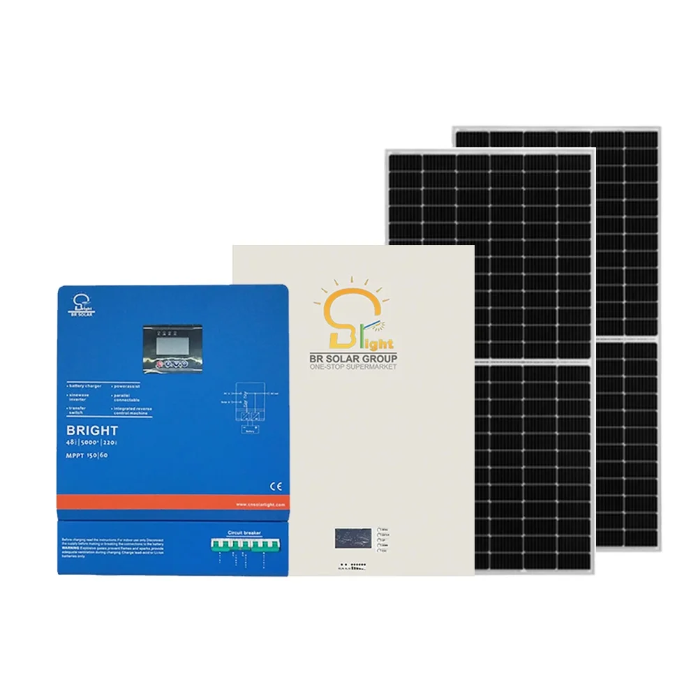 Wholesale price BR solar 5kw lithium battery solar energy system off-grid solar power system