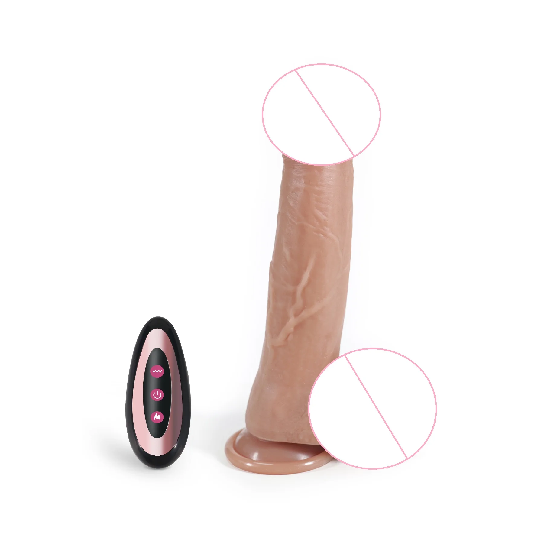 Wholesale Big Telescopic Dildo Remote Control Heating Realistic Rotation Vibrating Dildo Vibrator Sex Toys For Women