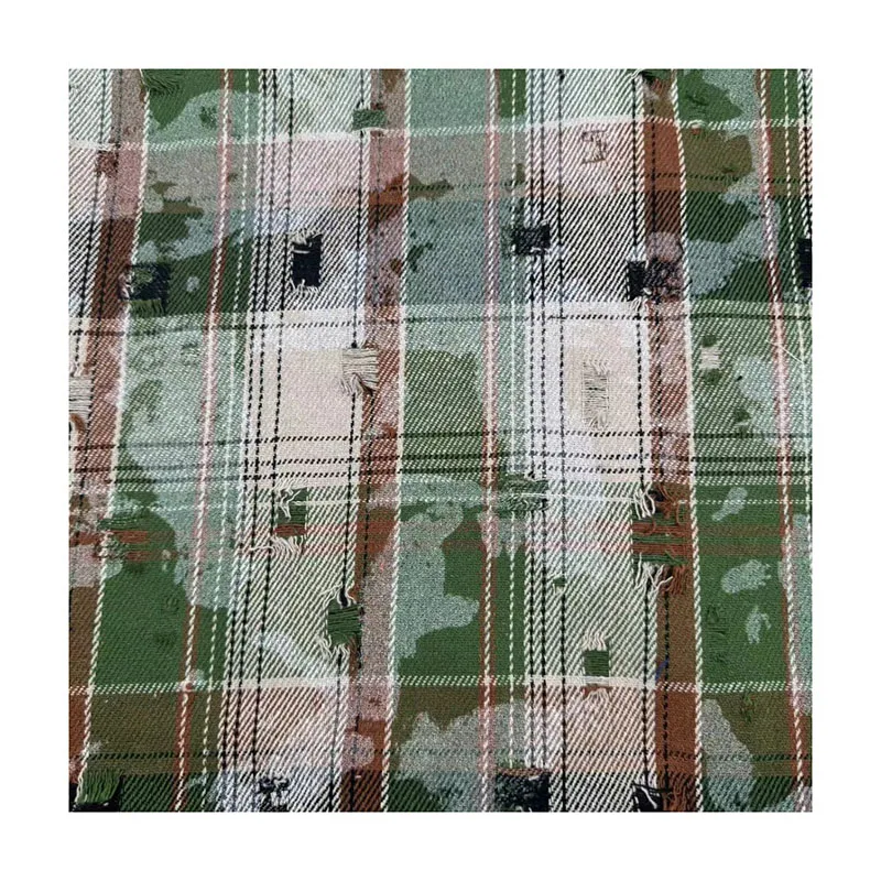 CVC Yarn Dyed Plaid Shirting Fabrics Polyester Cotton Flannel Fabric