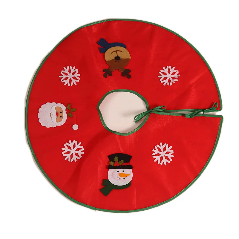 Christmas decals tree skirt wholesale 60CM tree apron Santa Claus decals non-woven Christmas tree decorations art and craft