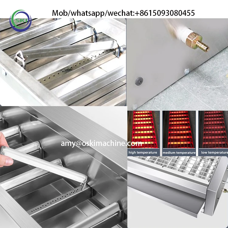 6 Burner Gas Cooker With Oven And Grill Chicken Kebab Making Machine