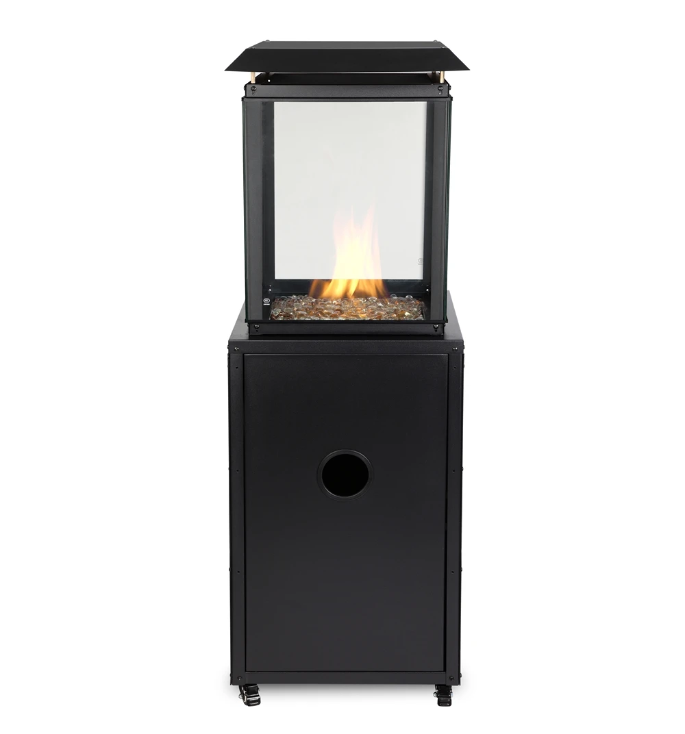 outdoor glass flame pyramid gas patio heater with dancing visible flames of fire pit burner CE approved girepit gas