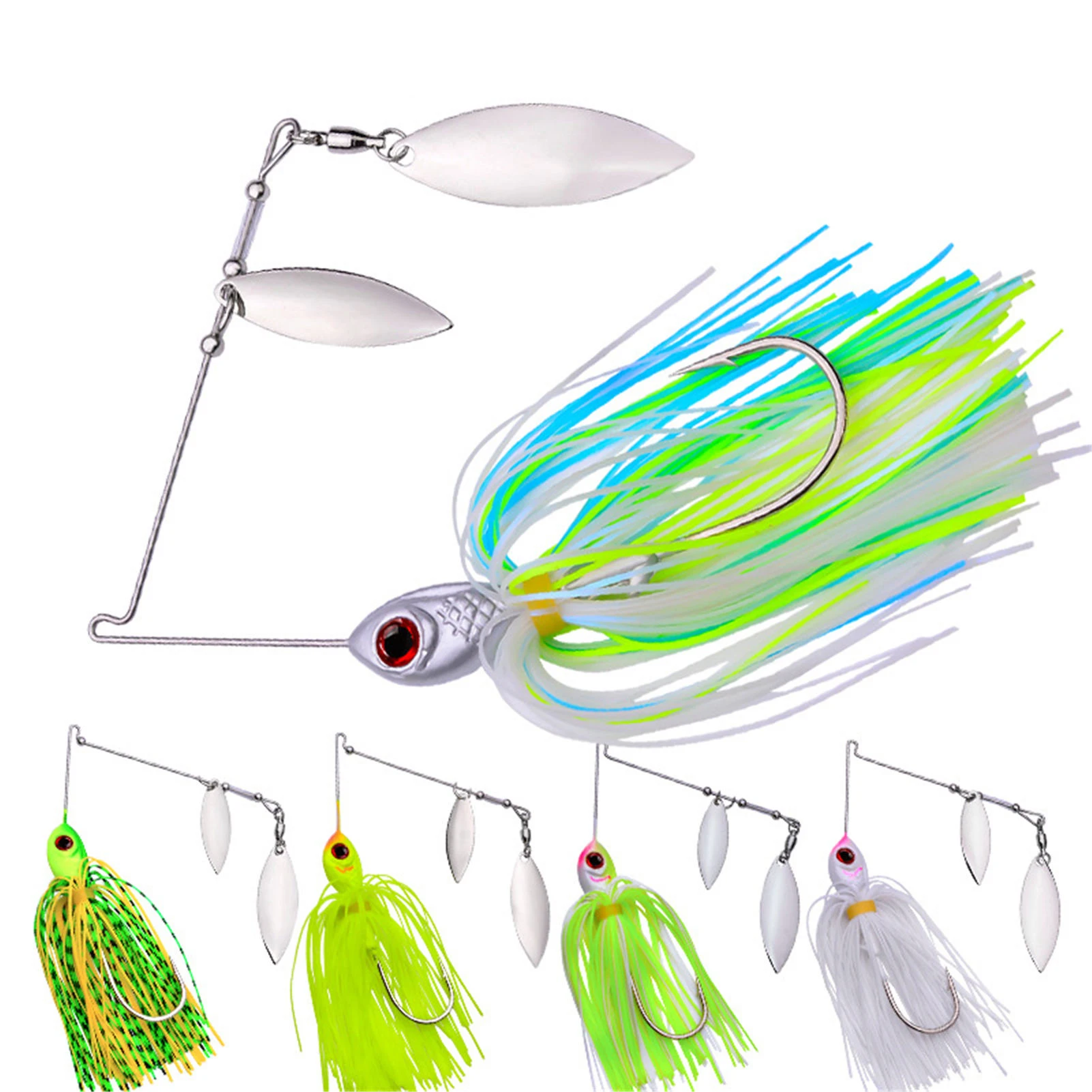 Глубоководная рыболовная приманка, объемные глаза, резиновая юбка, Троллинговые рыболовные приманки, большая имитация приманки-осьминог