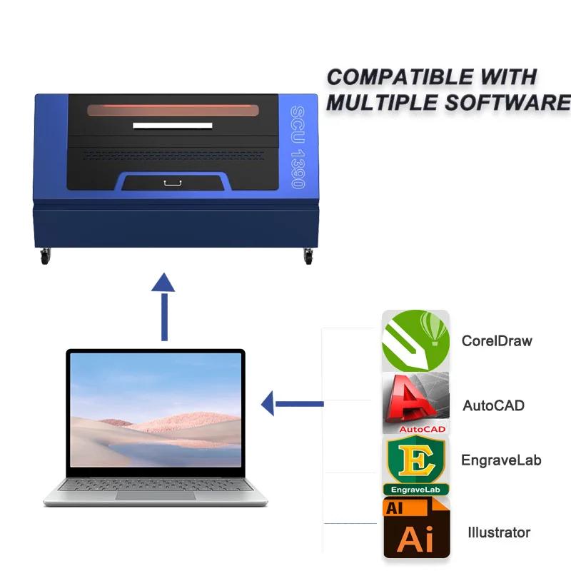 ARGUS Hot Sale 1390 Co2 Laser Engrave Machine / Laser Cutter 1390 / Clothing Laser Cutting Machine for Leather and Acrylic