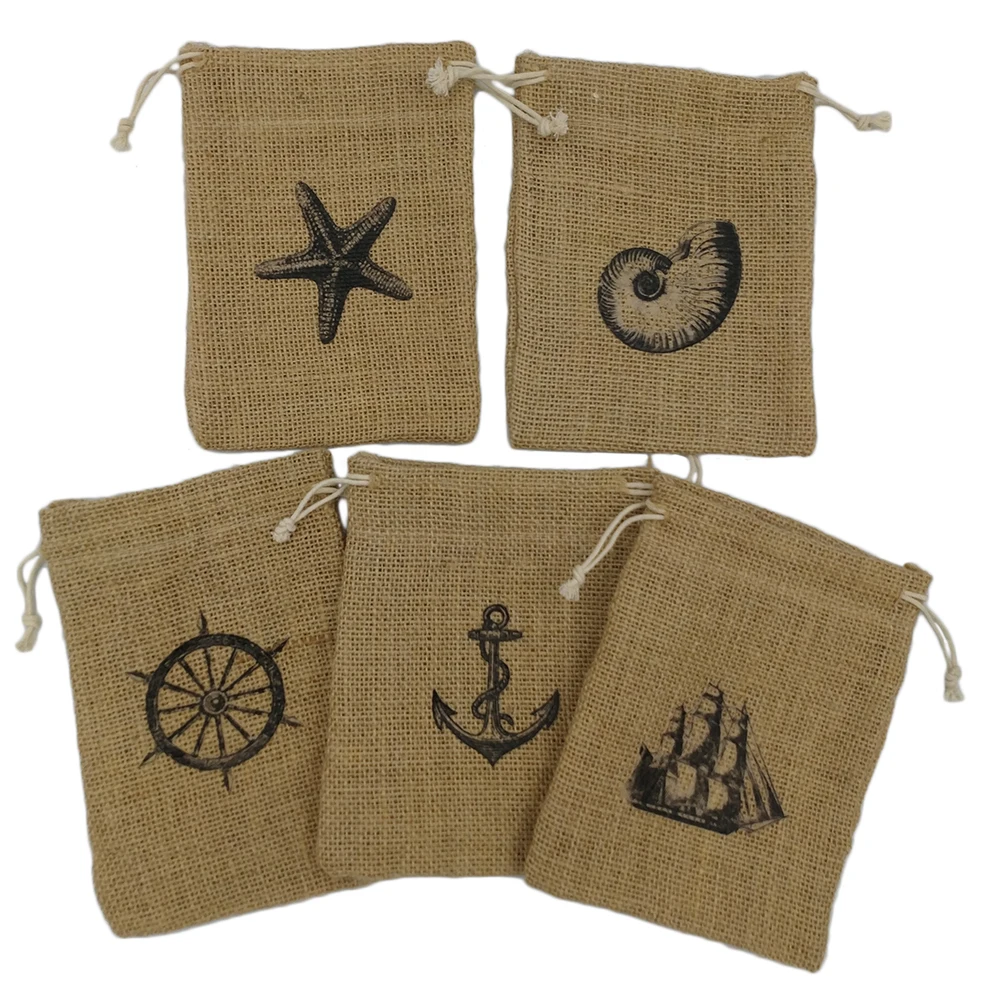 Wholesale Small Linen Jute Drawstring Jewelry Travel Pouch Custom Design Wine Gift Storage Hemp Burlap Bags With Logo