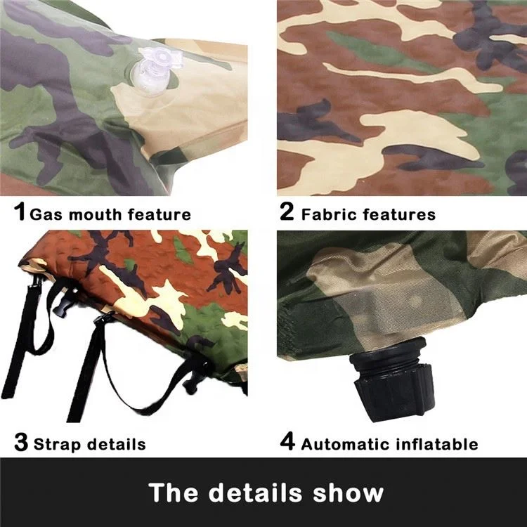 
Camping waterproof self inflating hunting air camping mat outdoor sleeping pad 