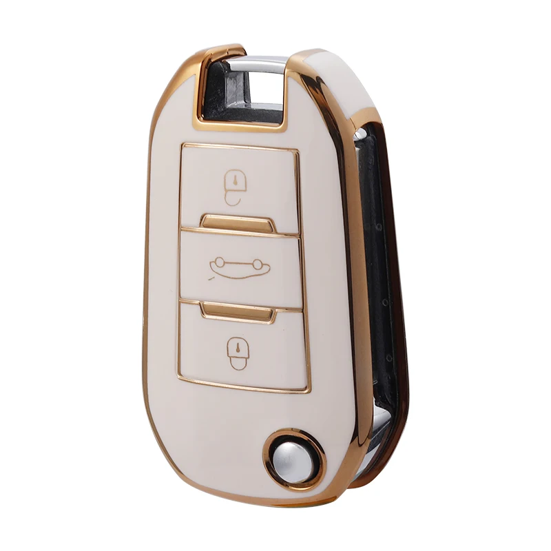 For Peugeot 3008 For Citroen C4 CACTUS C5 C3 C4L Remote Car Key Shell Case TPU Cover Bag
