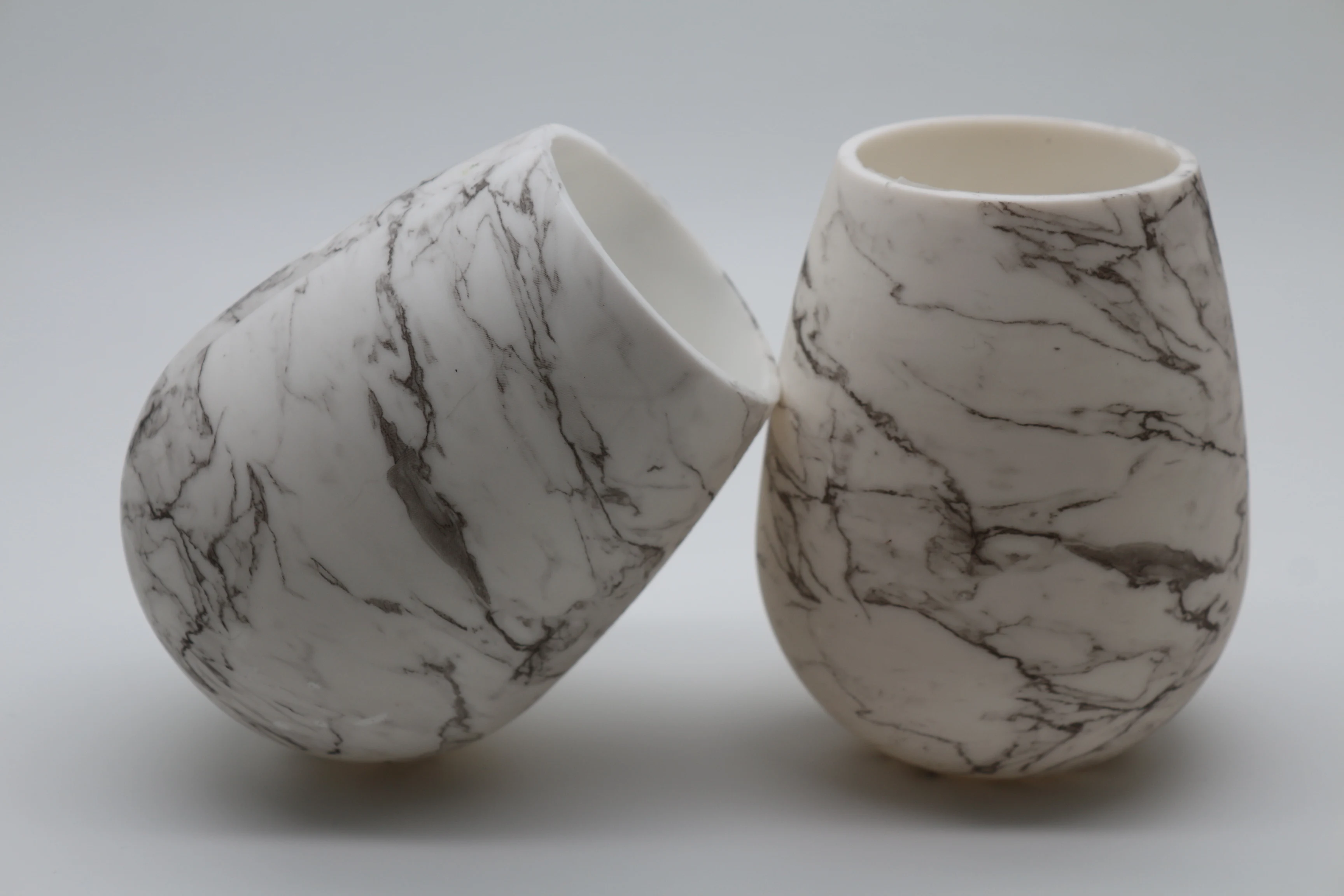 Unbreakable Drinkware silicone plastic marble wine cup glasses glass