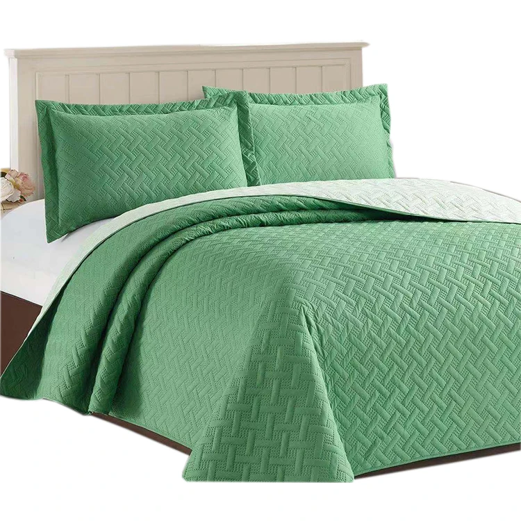 Quilt set king size summer ultrasonic quilting comforter quilt with pillow cases