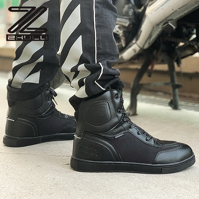 Wholesale Leather Racing Motorcycle Boots Street Waterproof Breathable Motorcycle Riding Boots