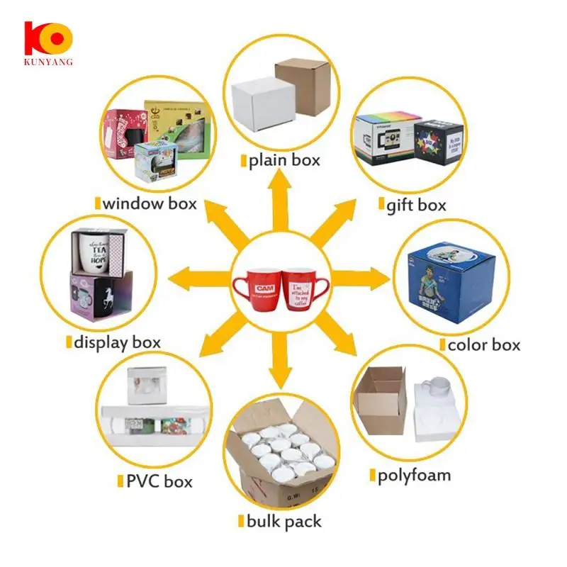 Wholesale 11OZ porcelain Sublimation mug china Color Change Mugs Color with handle Magic Sublimation Mugs