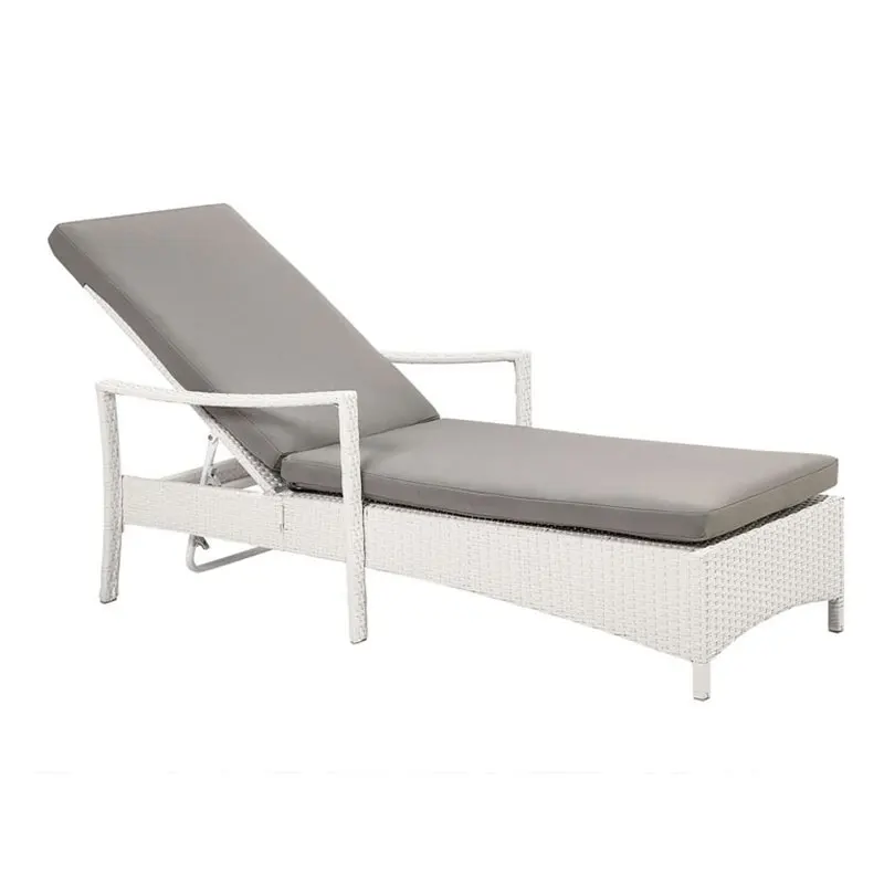 Aluminum luxury swimming pool chair rattan sun lounger