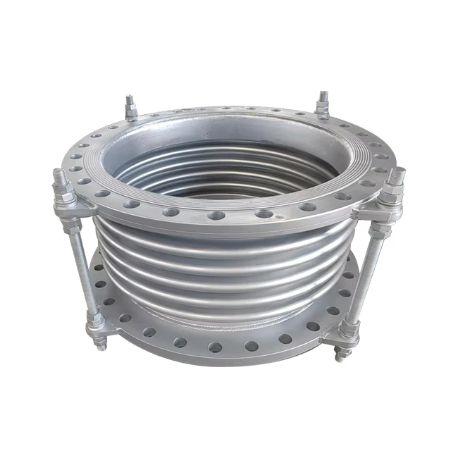 Large Diameter Pipe Telescopic Axial Stainless Steel Flange Tie Rods Compensator Metallic Bellows Expansion Joints