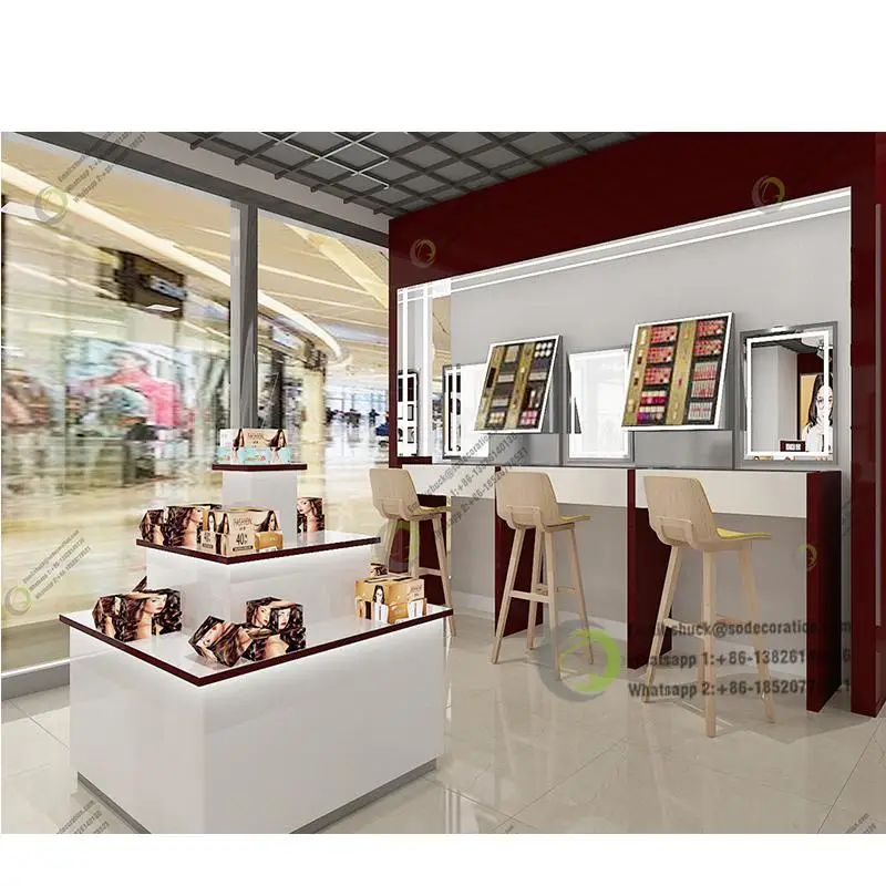Retail Hair Salon Furniture Hair Extension Wig Shop Display Shelf Human Hair Display Cabinet With LED Light